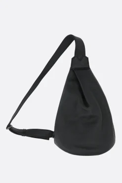 Borse A Tracolla>DISCORD YOHJI YAMAMOTO zaino monospalla Y small in pelle martellata Nero